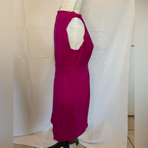 DIANE VON FURSTENBERG WHITLEY DRESS RASPBERRY SIZE 12 NEW WITH TAGS - Picture 3 of 9